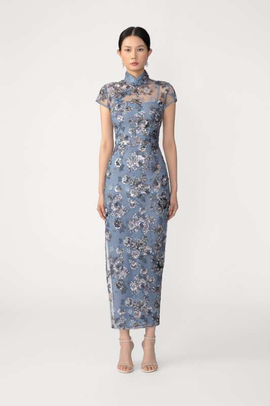 Adriana Embroidered Midi Dress